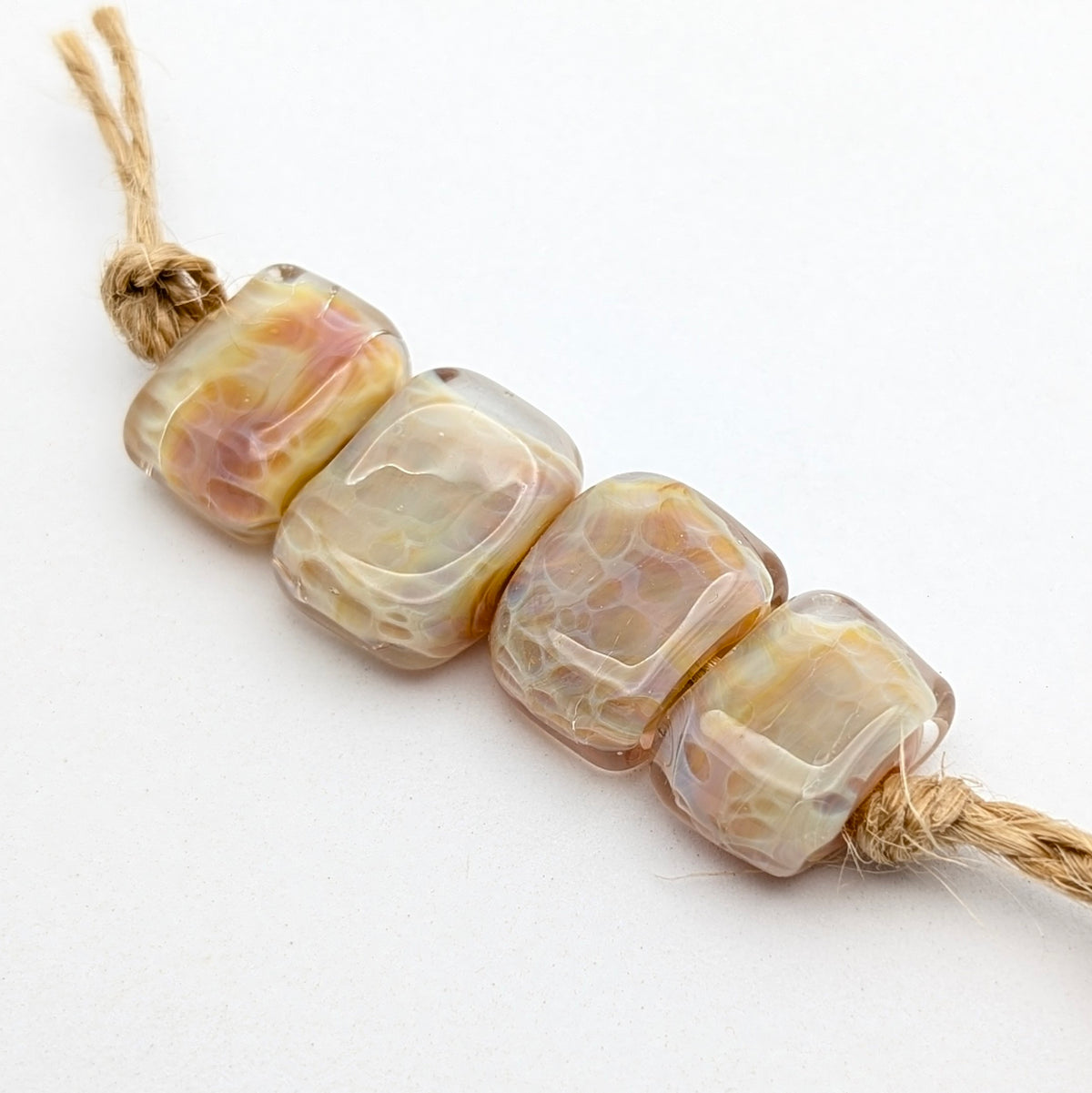 Borosilicate Tab Bead Set of 4